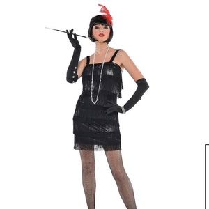 Flashy Flapper Women’s Halloween Costume, Size M